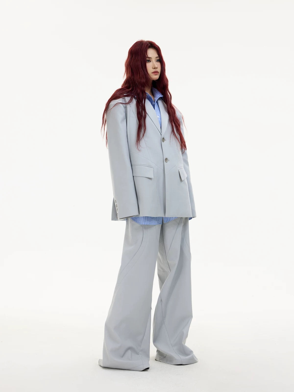 Vega hollow elegance gray suit pants