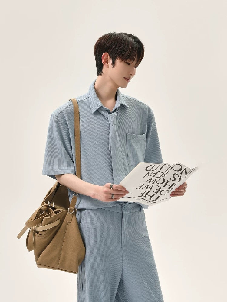 Zephyr luxe detachable bow tie set up shirt