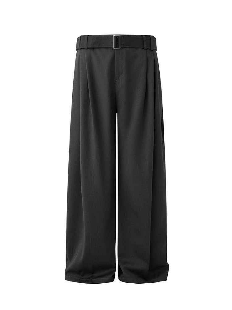 Shadow gravity wide leg pleated pants
