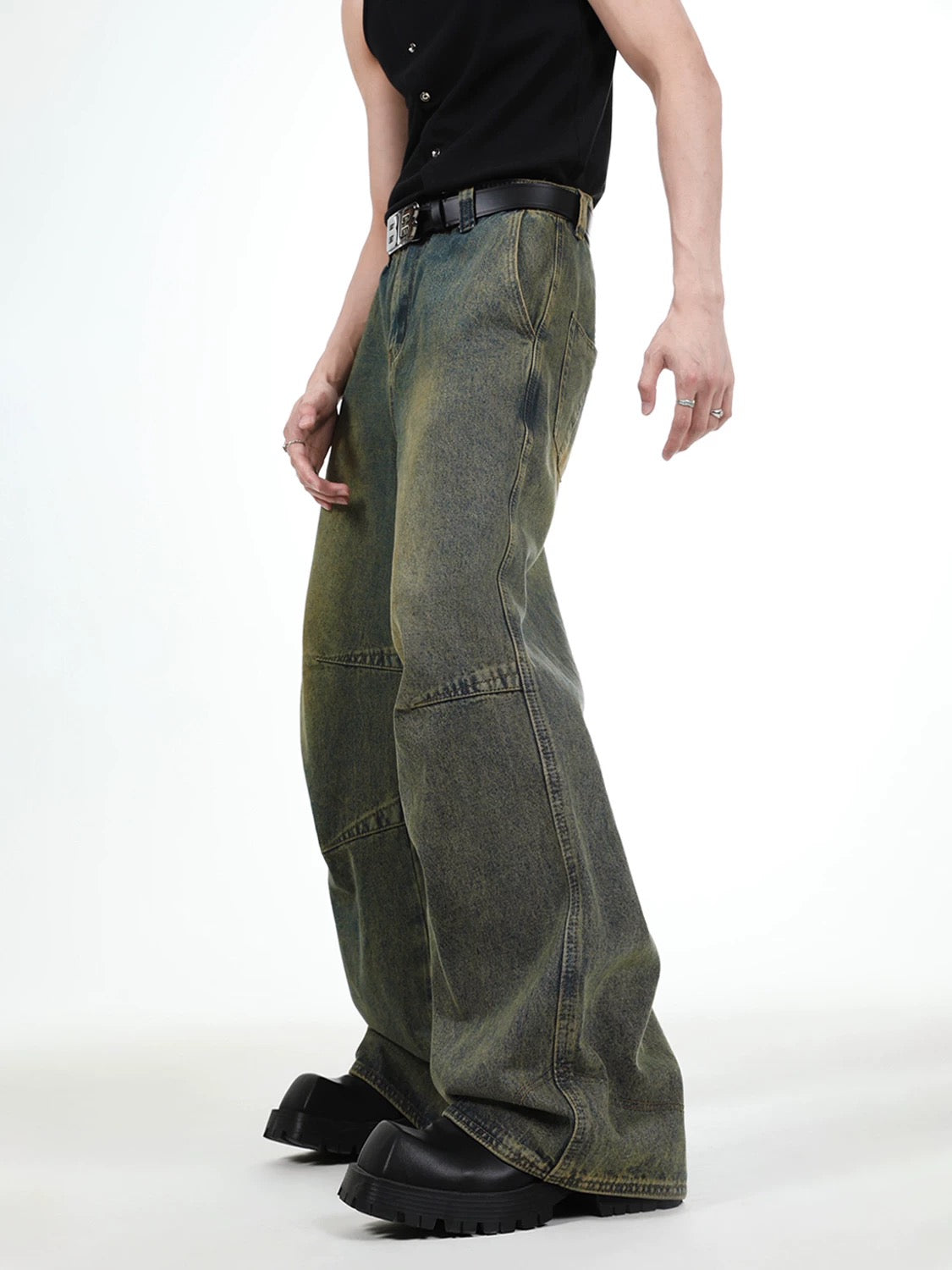 Lightning dashing wide leg jeans