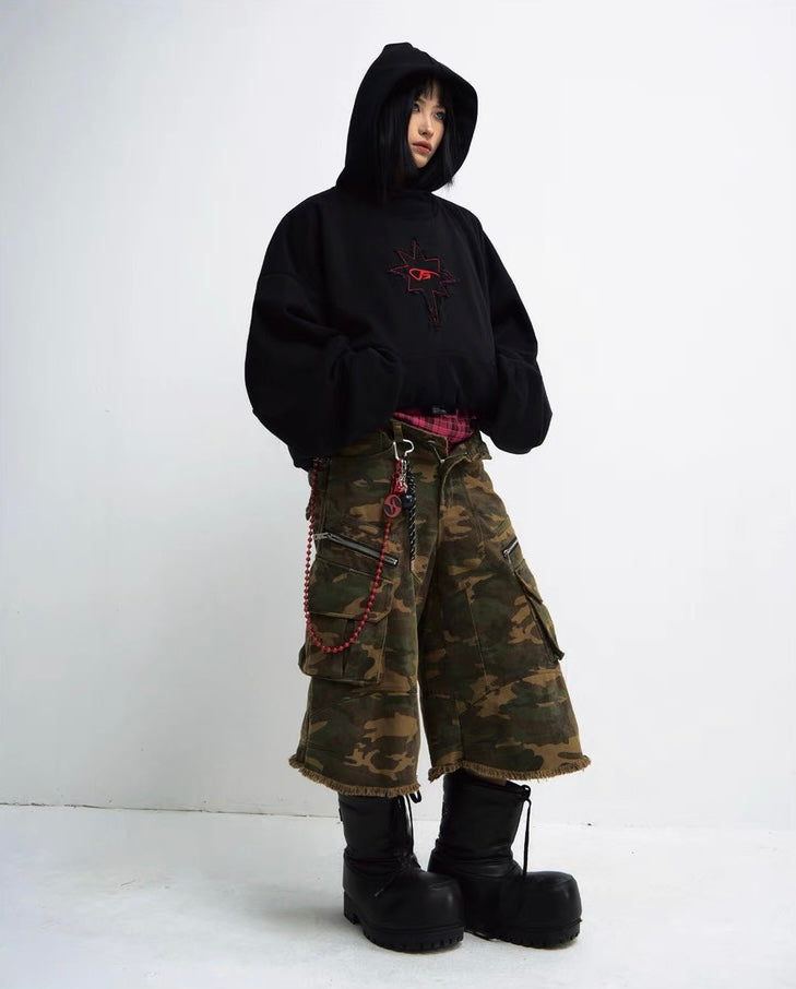 Personalized embroidered back designed hoodie