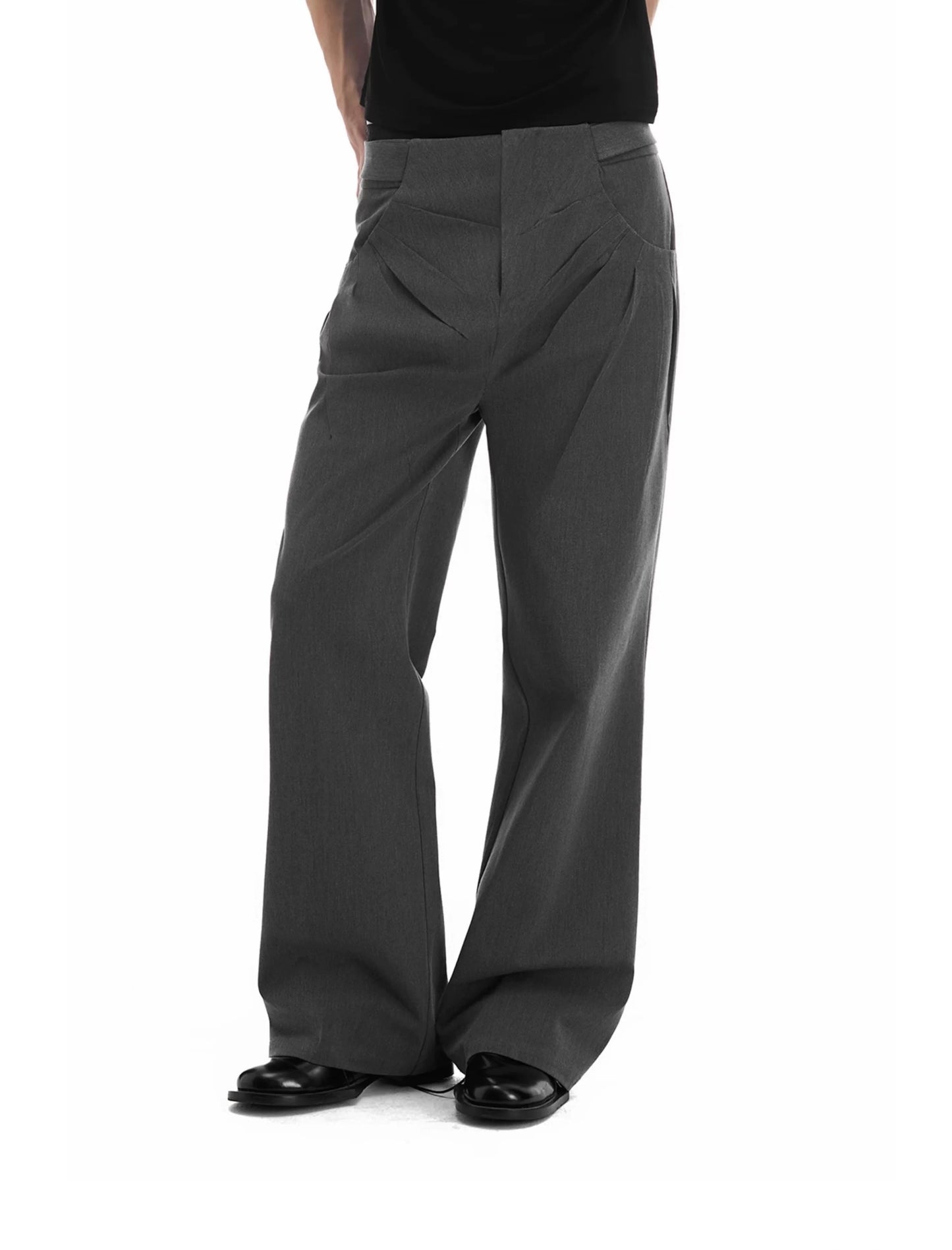 Naples divergent folded wool gray pants