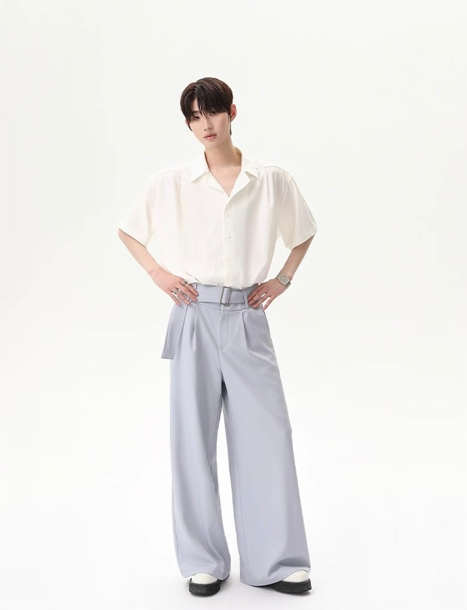 Premium removable waistband relaxed straight pants