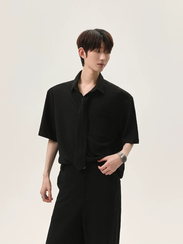 Zephyr luxe detachable bow tie set up shirt