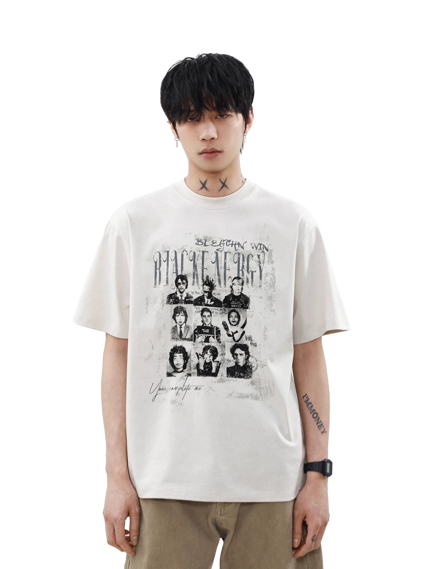 Criminals portrait printed t-shirt