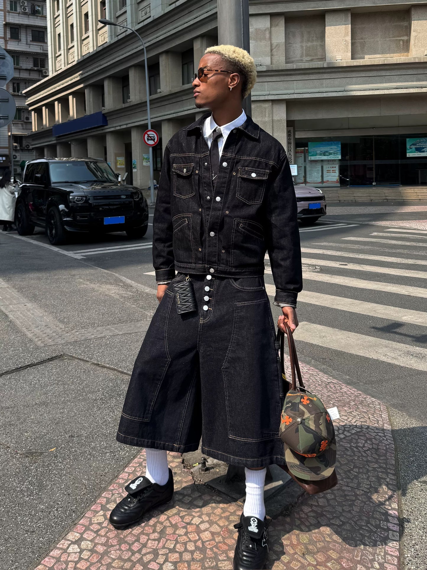Sewn original cow washed denim jacket