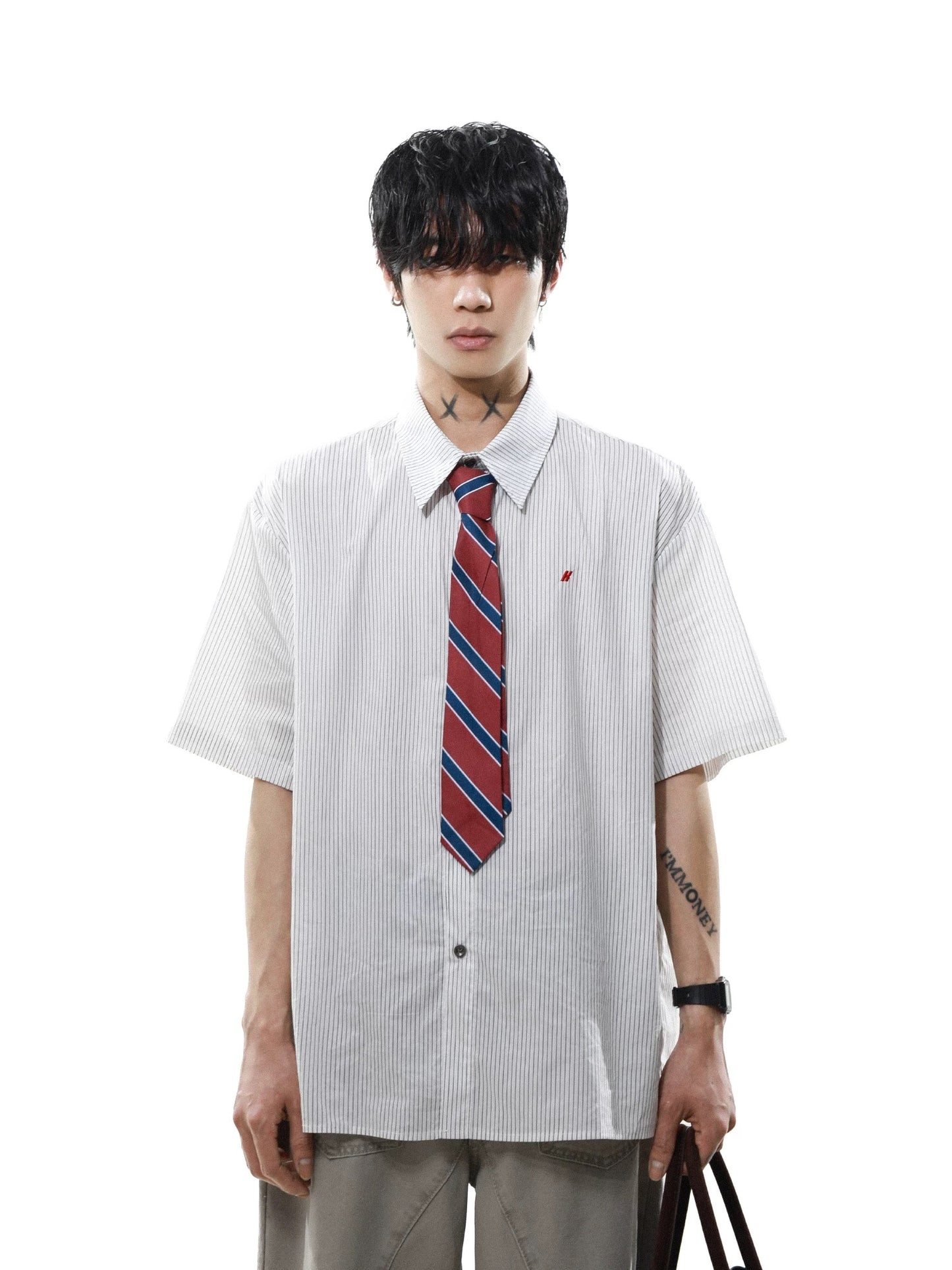 Tie striped academy windy shirt