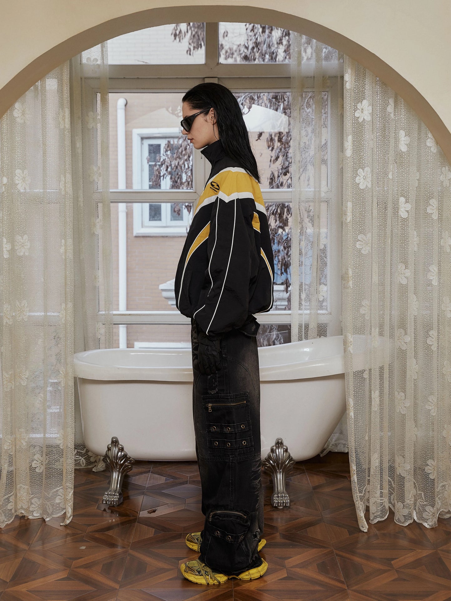 Luminous dope sport loose retro jacket