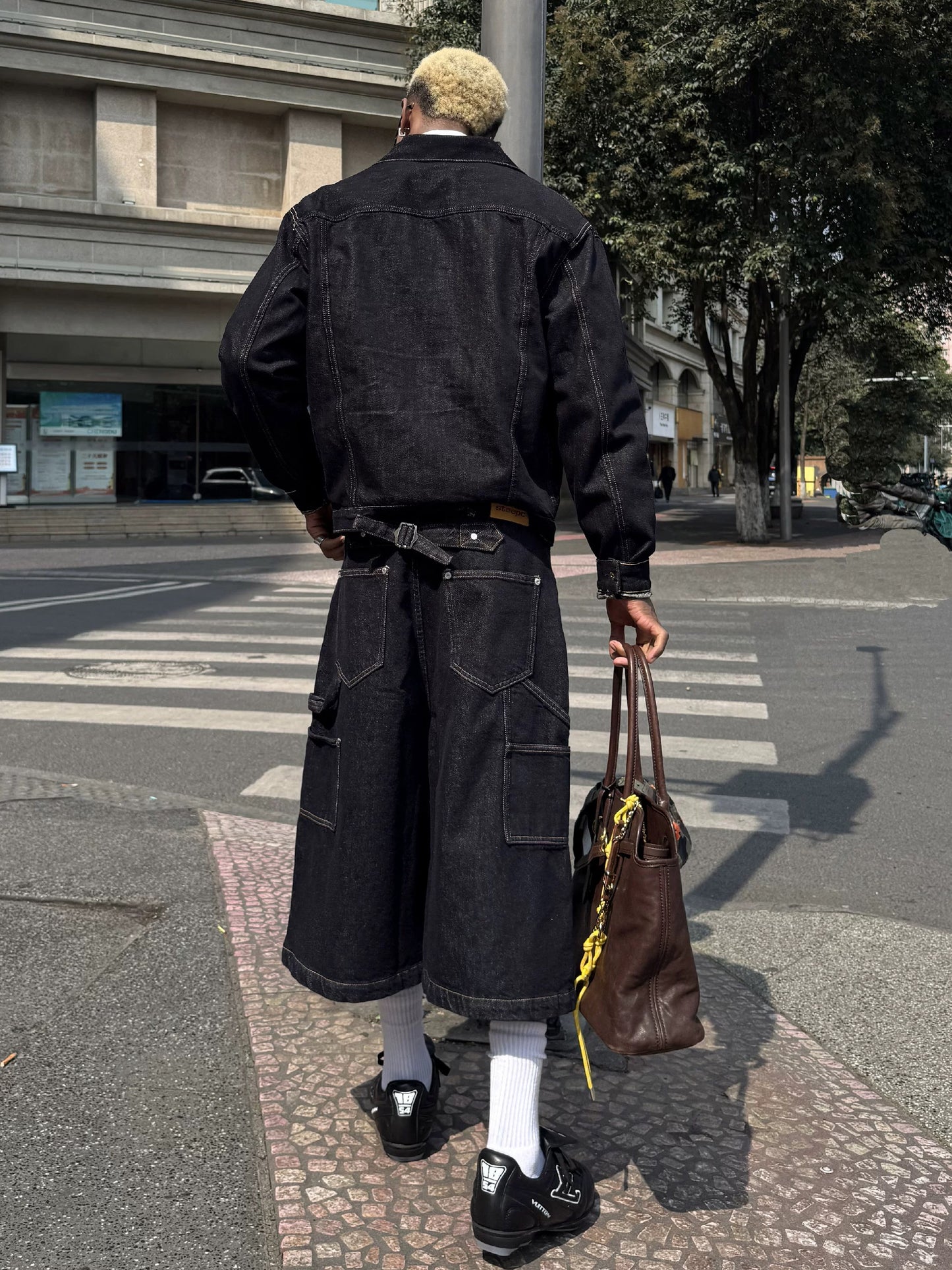 Sewn original cow washed denim jacket