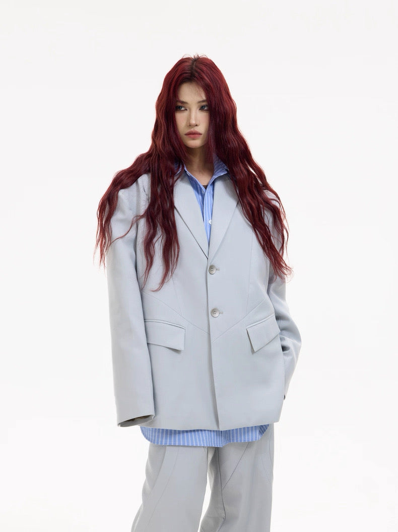 Vega hollow elegance gray suit jacket