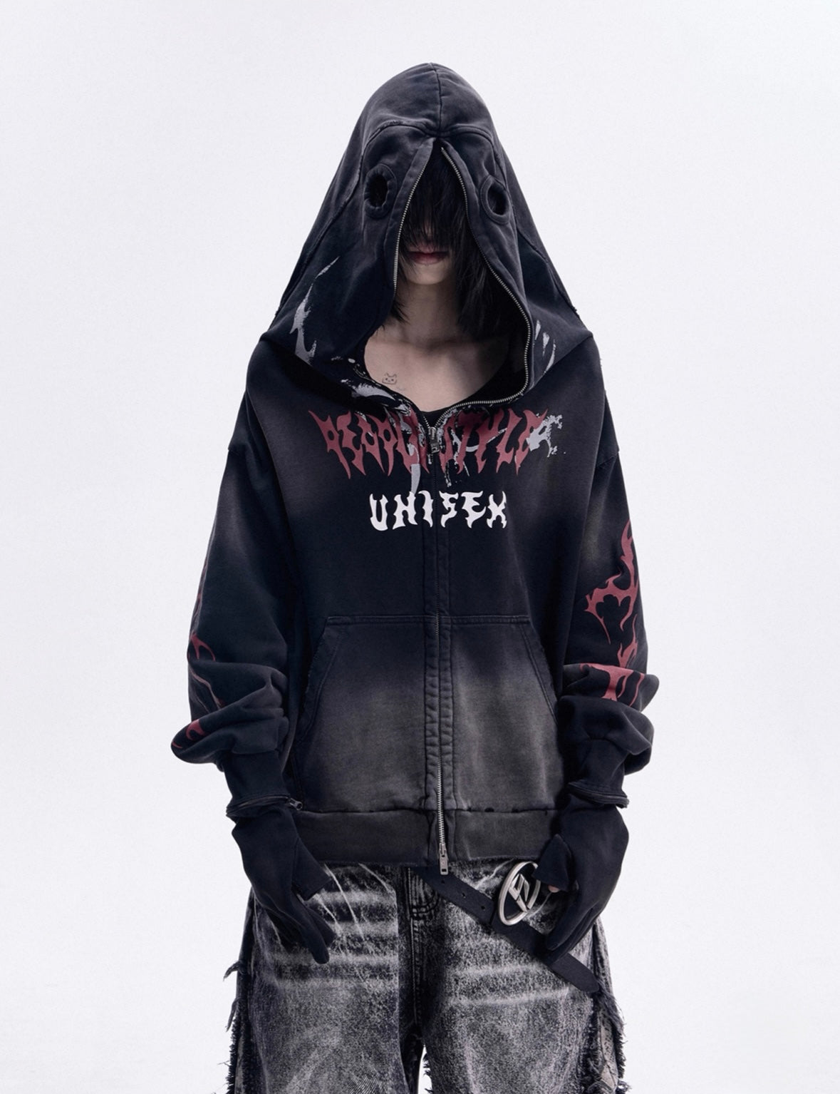 Neo dirty mask removable gloves hoodie