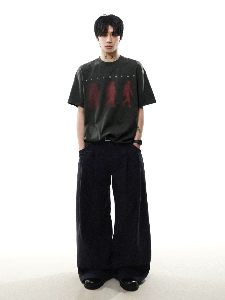 Street silhouette printed t-shirt