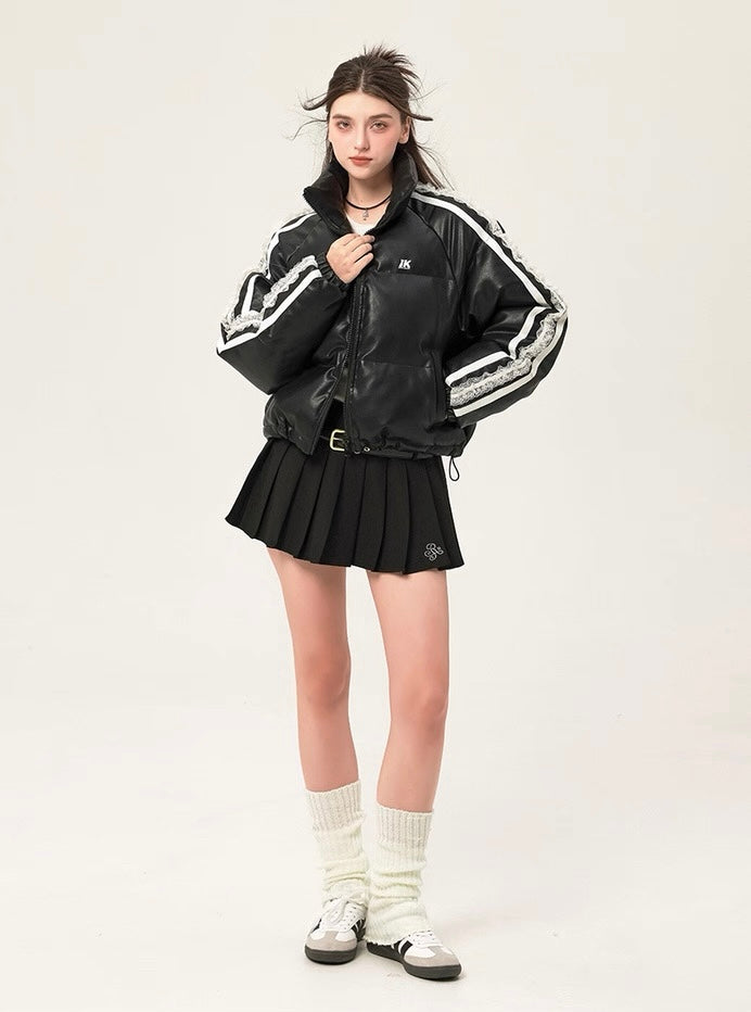 K-urban track stripes noir puffer jacket