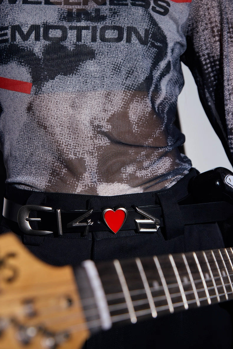 X 402EPHTO heartfelt limited edition leather belt