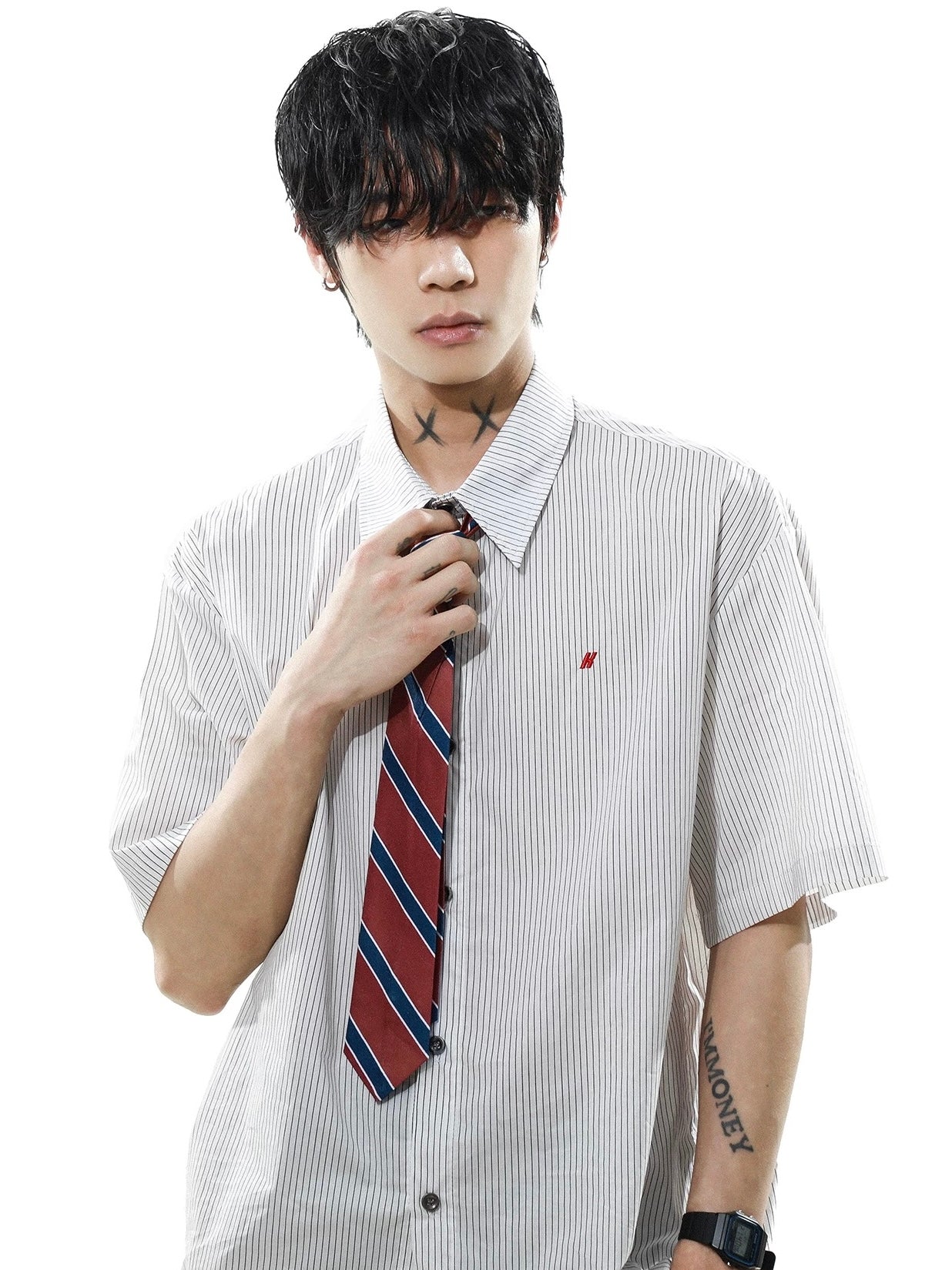 Tie striped academy windy shirt