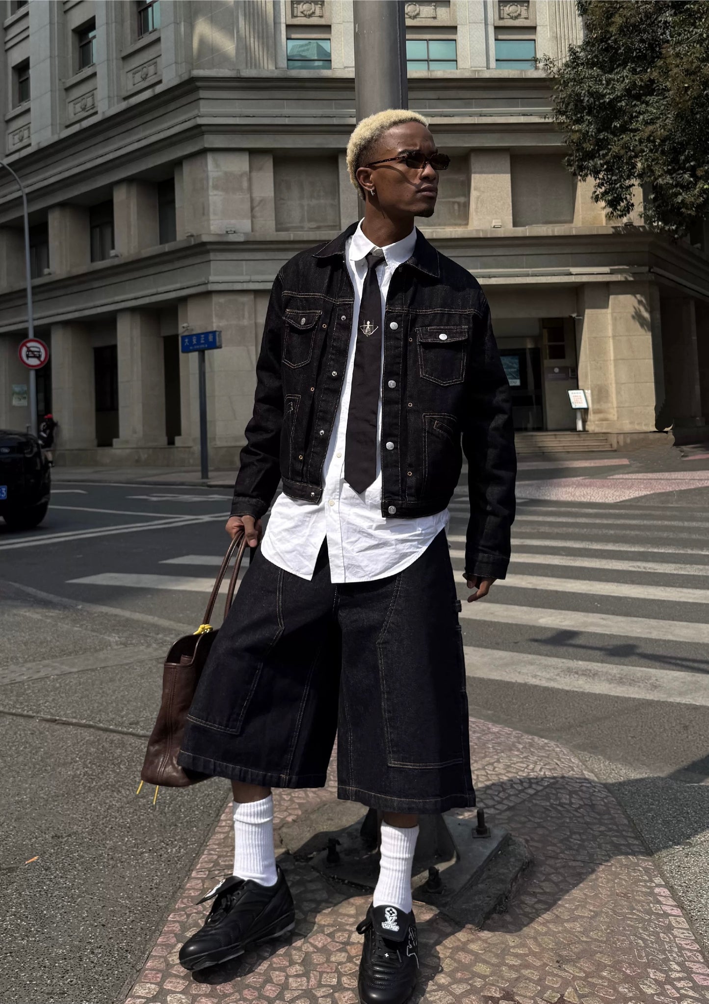 Sewn original cow washed denim jacket