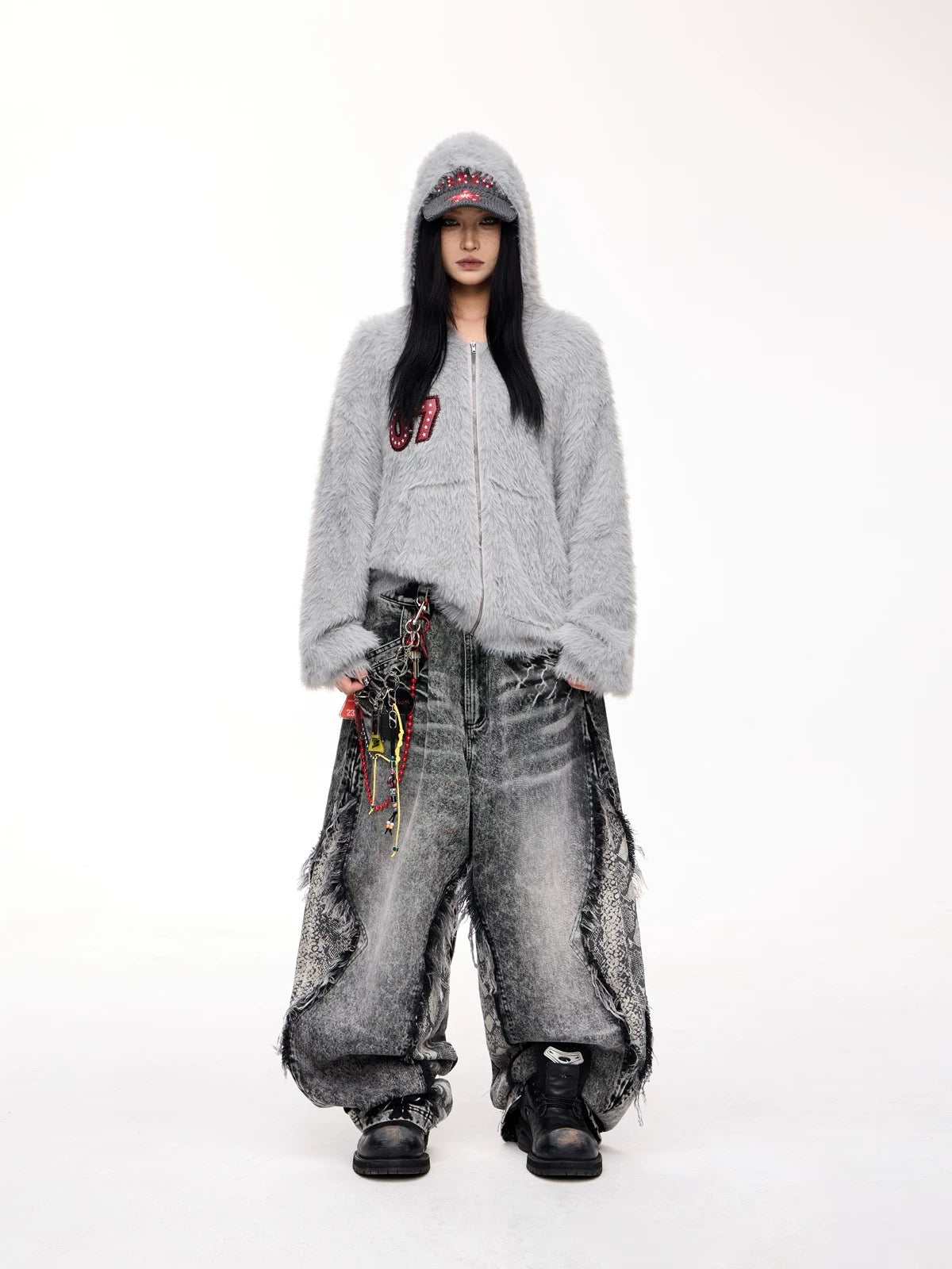Mink fur 07 relaxed hoodie