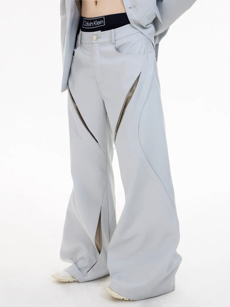 Vega hollow elegance gray suit pants