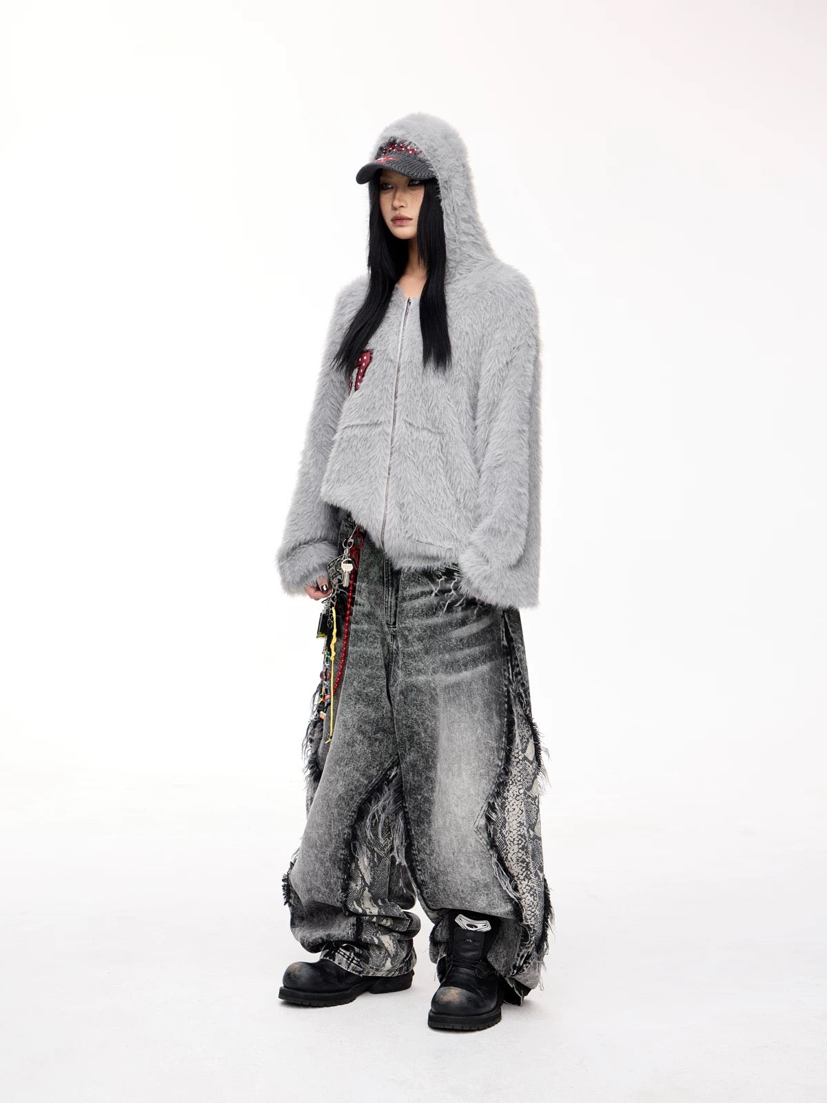 Mink fur 07 relaxed hoodie