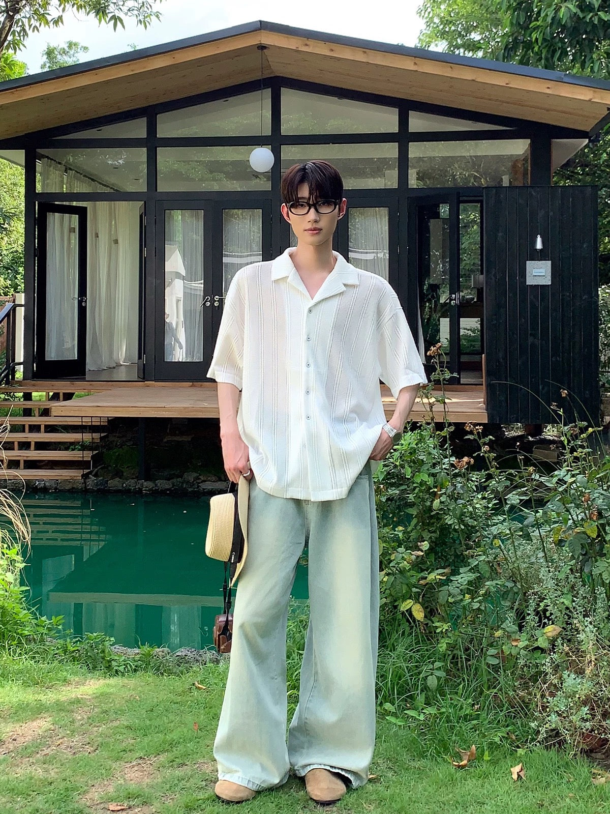 Niche washable retractable legs pants