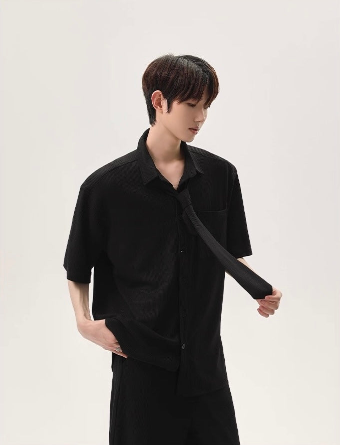 Zephyr luxe detachable bow tie set up shirt