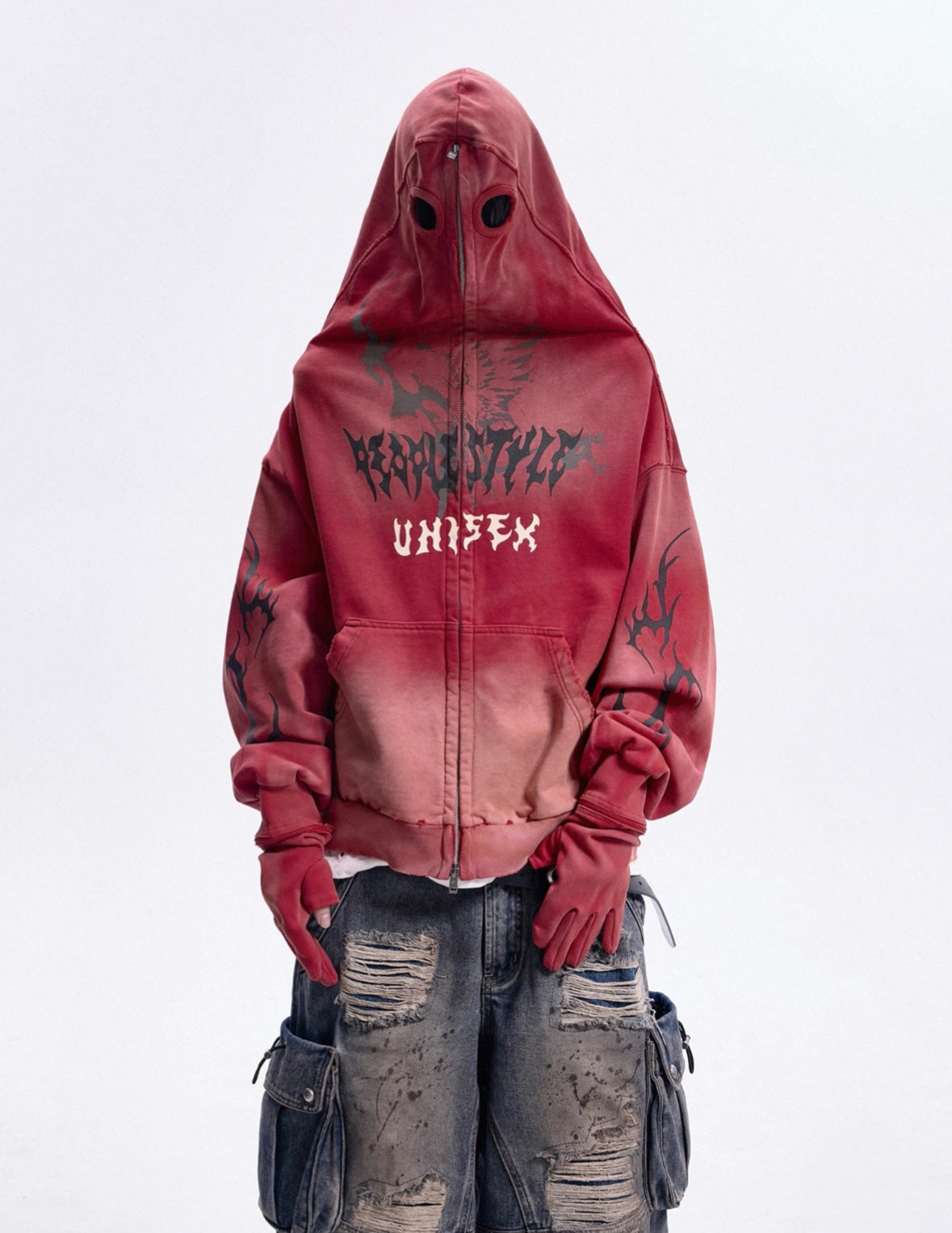 Neo dirty mask removable gloves hoodie