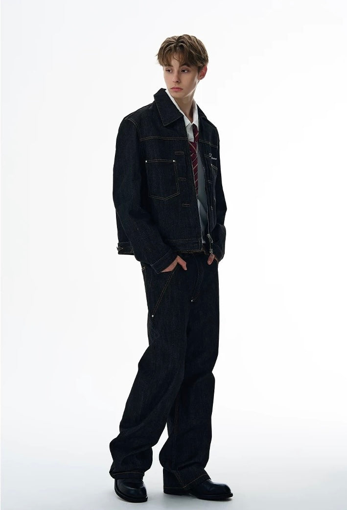 Silent line contemporary denim setup jacket