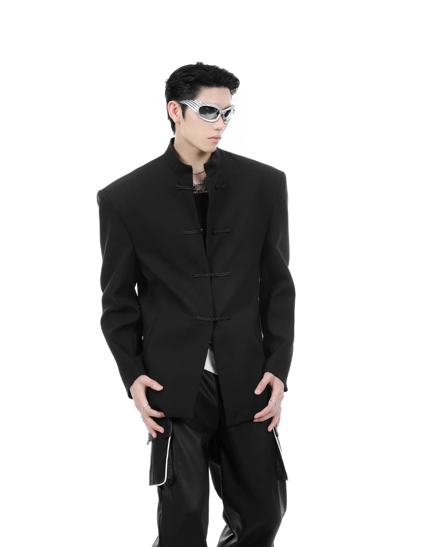 Zhongshan chinese style standing collar suit jacket