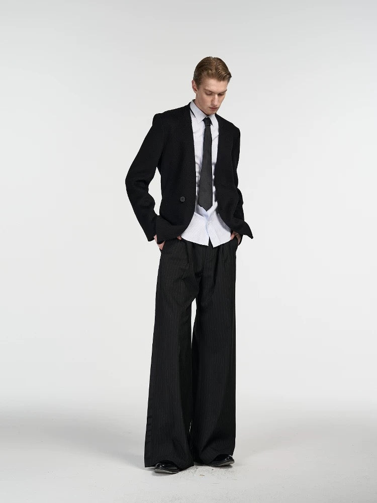 Smoking acetic acid ribbon stitching pants