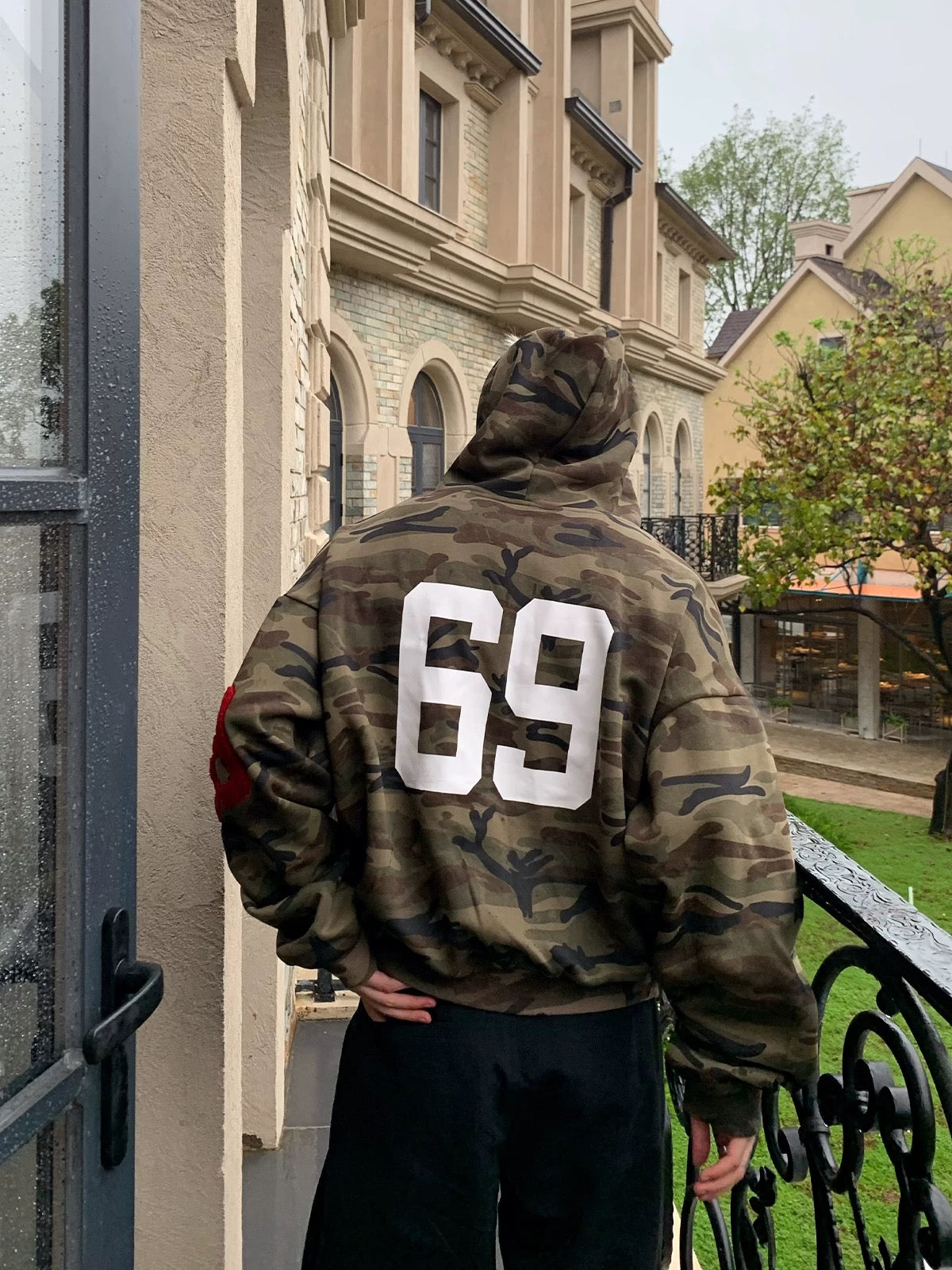 Savage urban camouflage street oversized zip hoodie