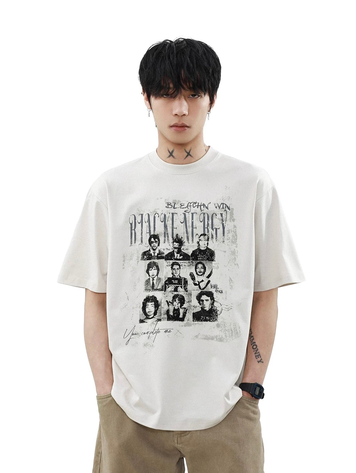 Criminals portrait printed t-shirt