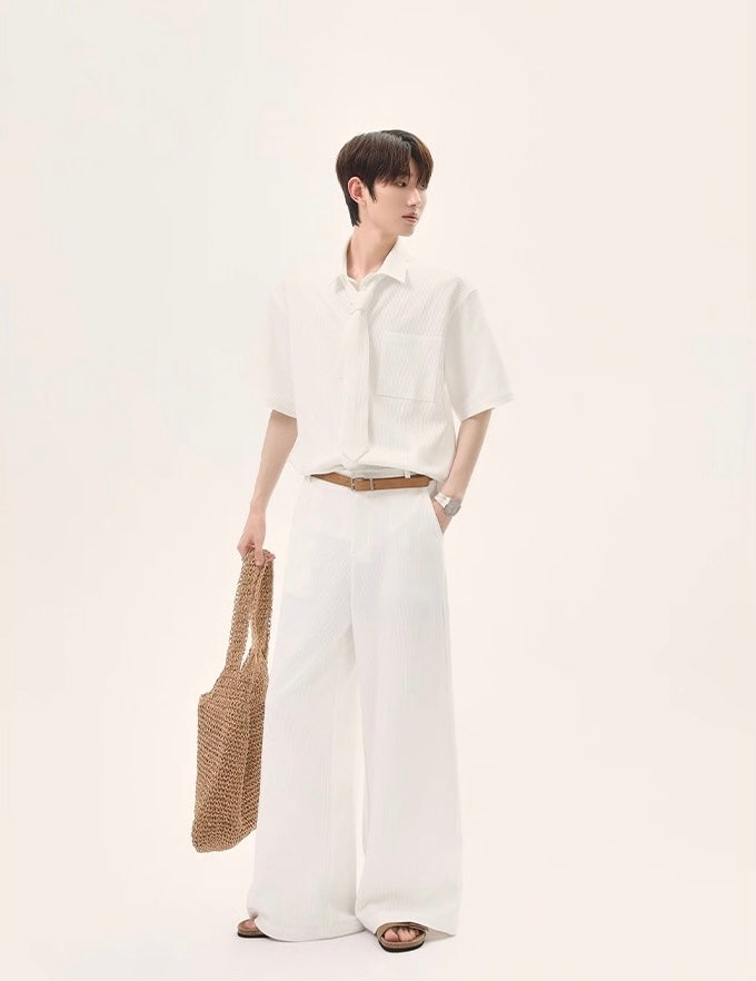 Zephyr luxe detachable bow tie set up shirt