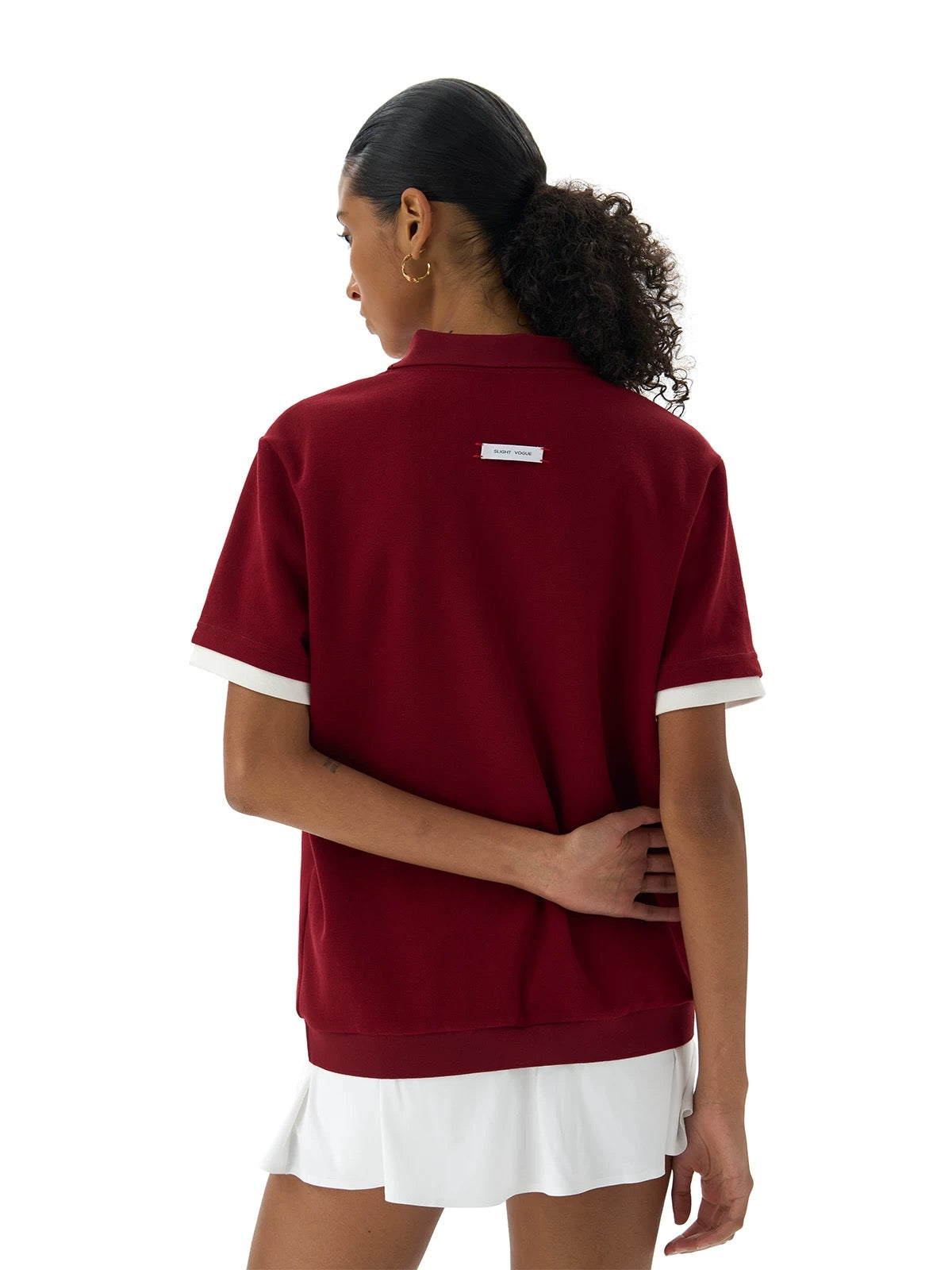 Red casual fit classic polo shirt