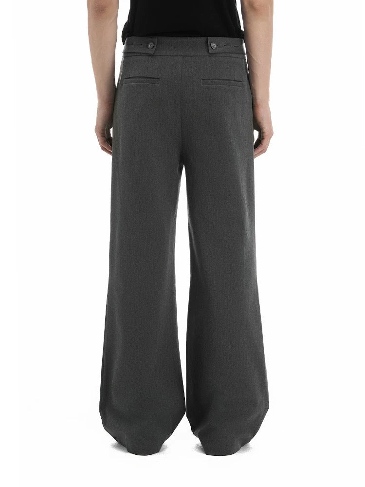 Naples divergent folded wool gray pants