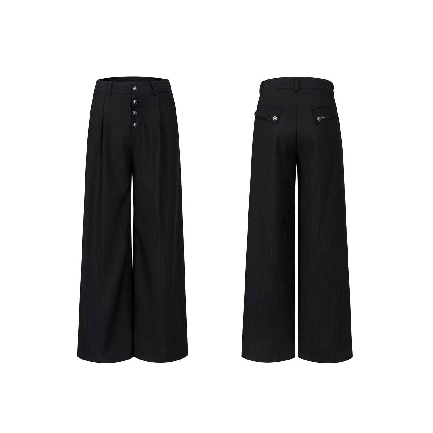 Obsidian archive military cut buttoned cropped pants
