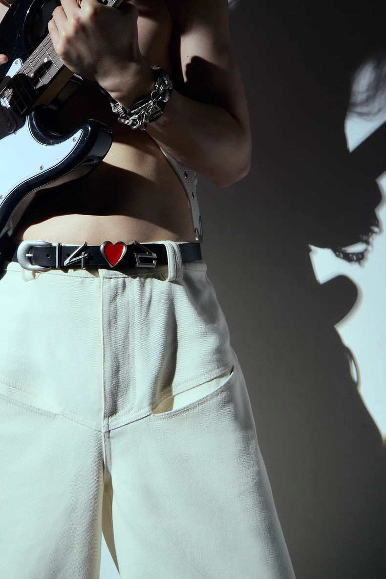 X 402EPHTO heartfelt limited edition leather belt