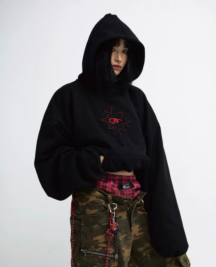 Personalized embroidered back designed hoodie
