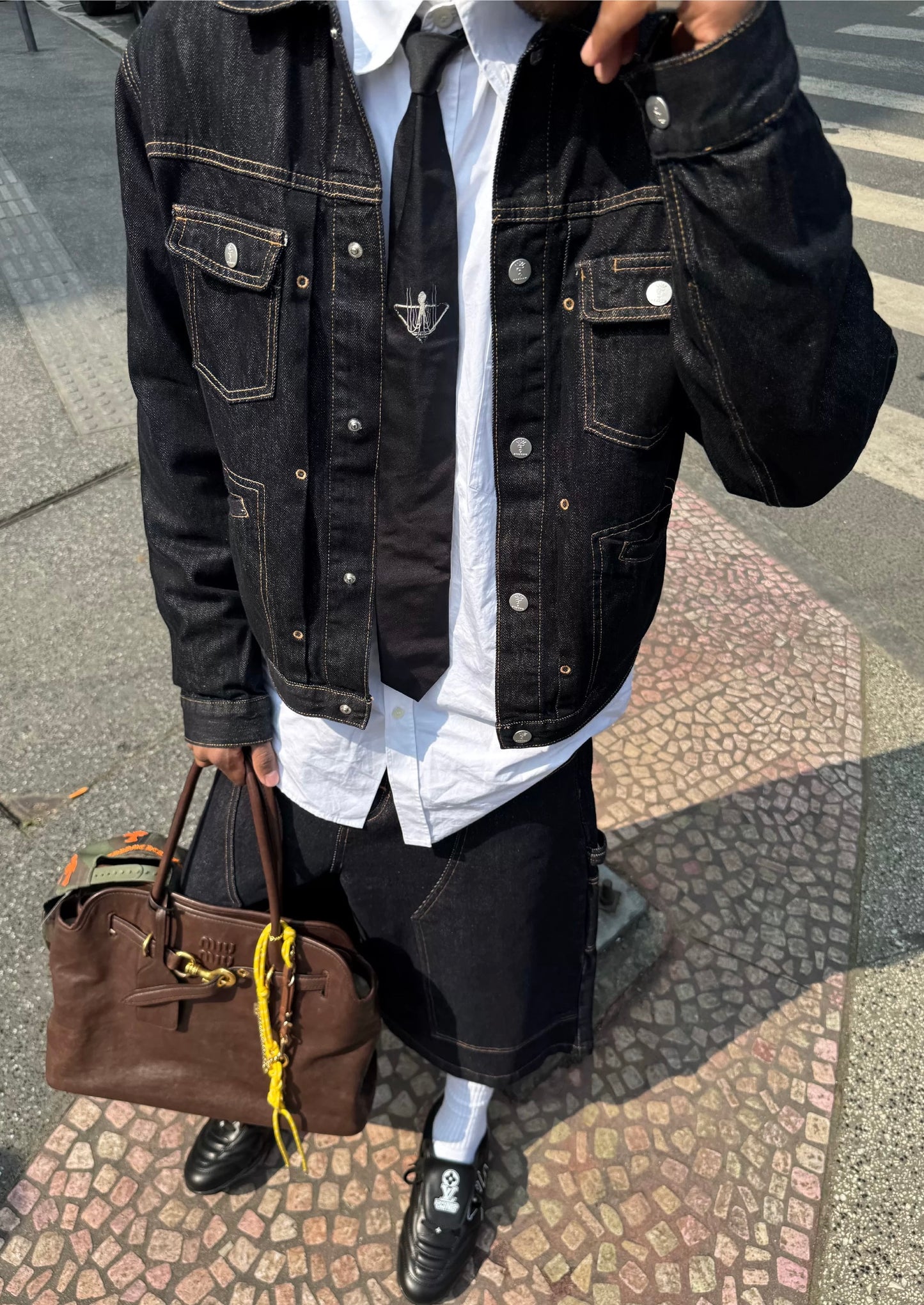 Sewn original cow washed denim jacket