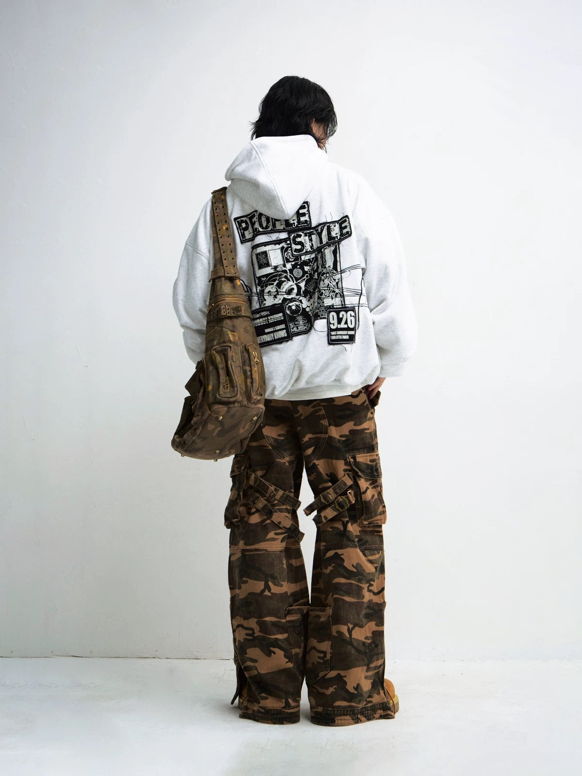 Personalized embroidered back designed hoodie