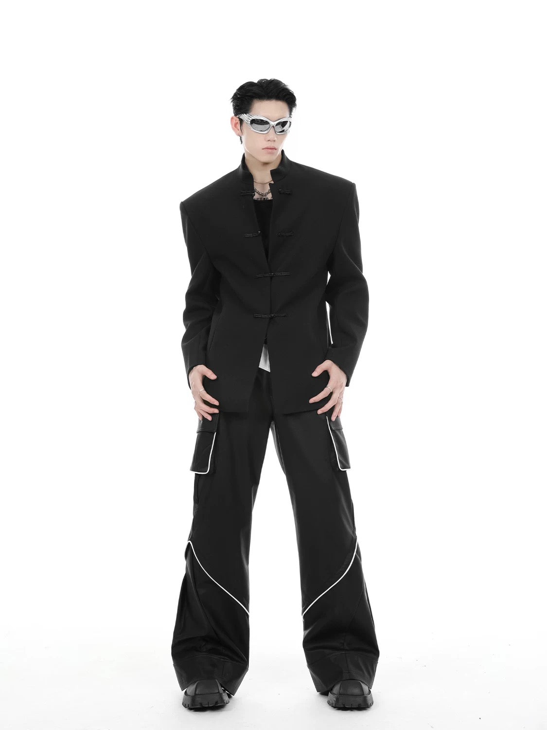 Zhongshan chinese style standing collar suit jacket