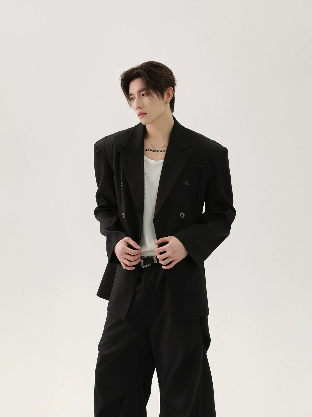High-end waist padded shoulder length suit jacket