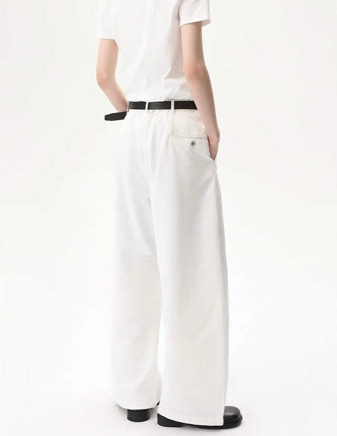 Minimalist premium slippery straight shaped pants