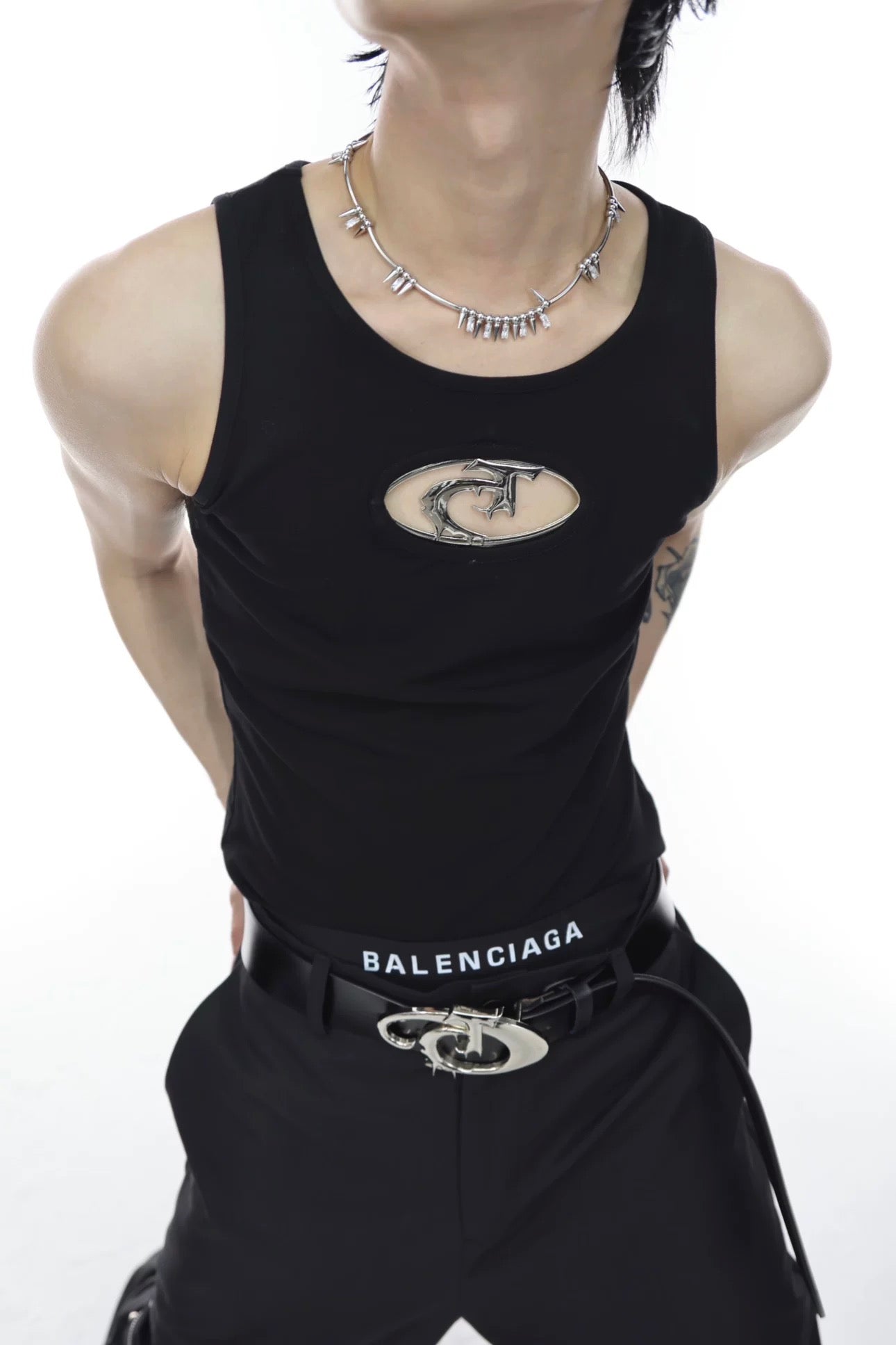Paranoid punk metal tank top