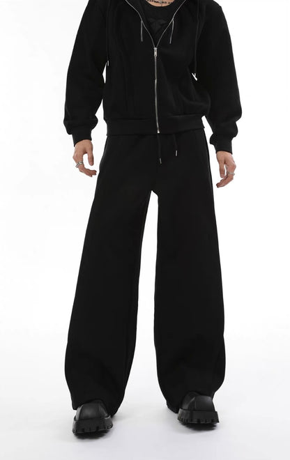 Solid color setup pants