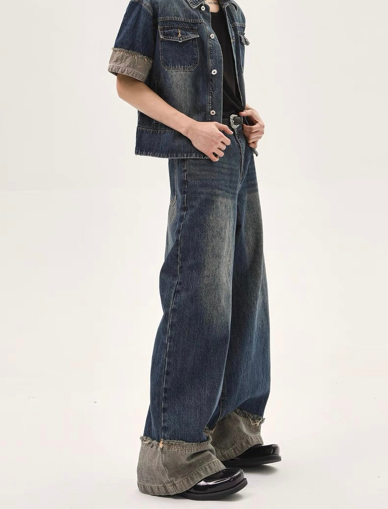 Old fashion denim setup pants