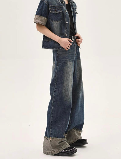 Old fashion denim setup pants