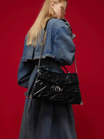 ArguE engraved bone truss single shoulder bag