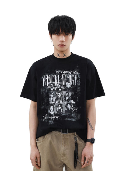Criminals portrait printed t-shirt