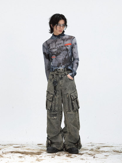 Spicy girl transparent inner thin mesh shirt
