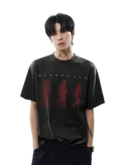 Street silhouette printed t-shirt